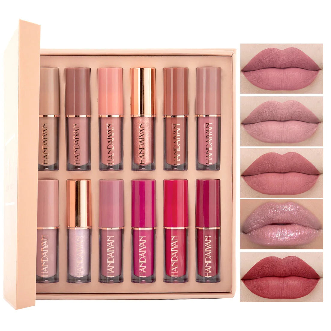 Handaiyan 12Pcs/Box Matte Liquid Lipstick
