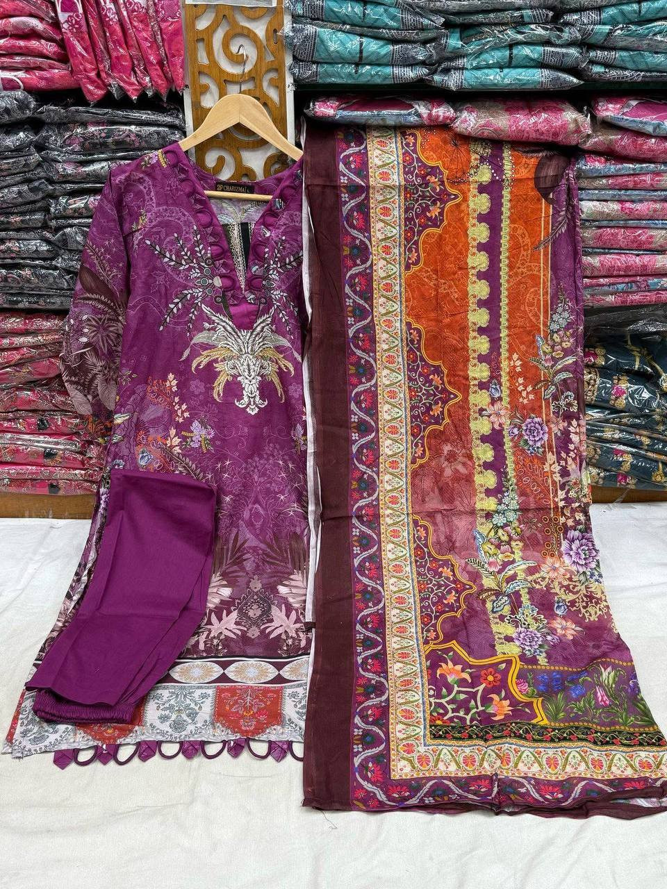 Zomzom Cotton Lawn - Full Ready Dress